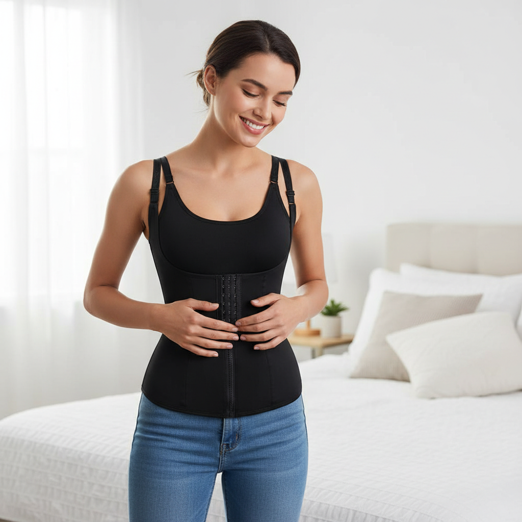 Corset Gainant Zip & Agrafes – Taille Sculptée et Maintien Renforcé