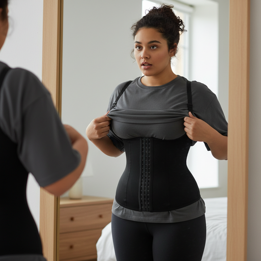 Corset Gainant Zip & Agrafes – Taille Sculptée et Maintien Renforcé